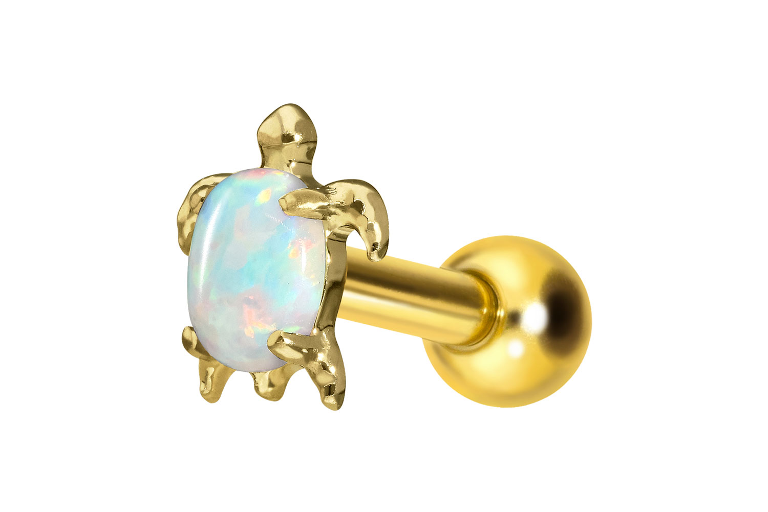 Titan Ohrpiercing mit Innengewinde SCHILDKRÖTE